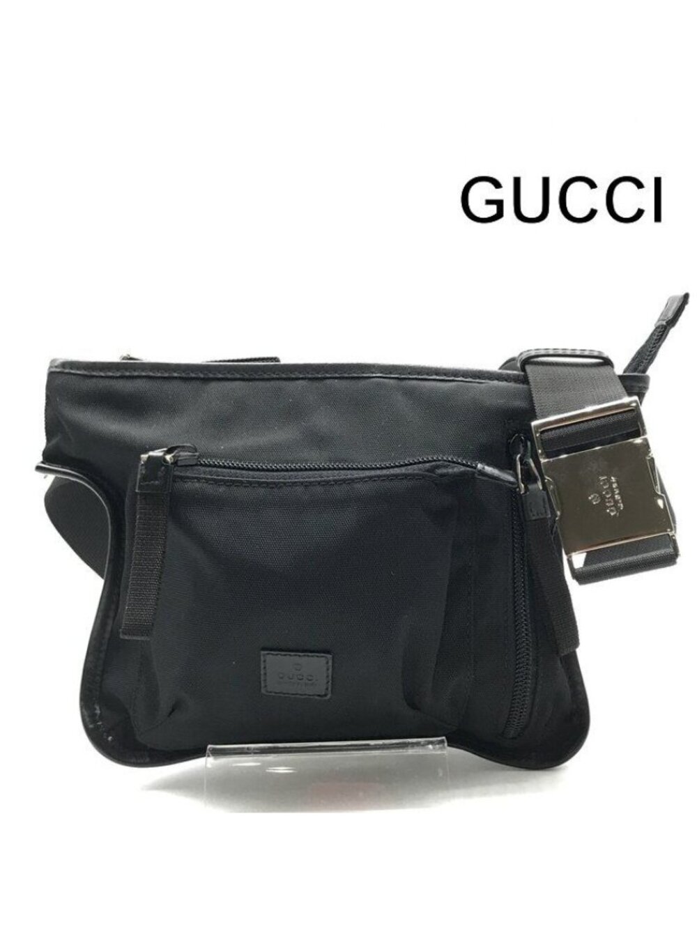 Gucci Waist Pouch Belt Bag Nylon Black
